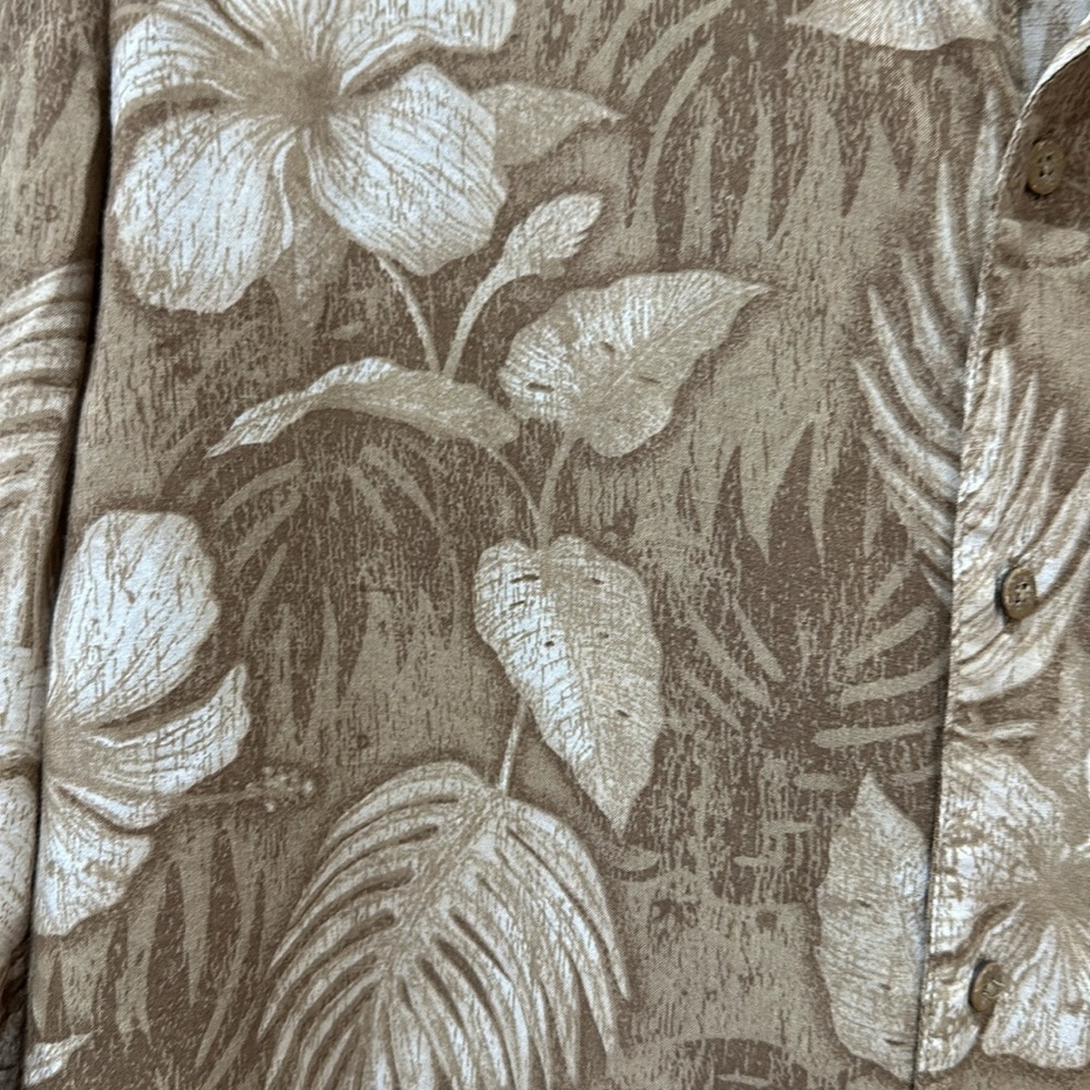 Puritan Aloha Shirt 3XL (54-56) Tan Hawaiian Button Front Island Short Sleeve - Picture 2 of 4